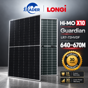 Tấm pin năng lượng mặt trời Longi Hi-MO X10 Guardian LR7-72HVDF 640~670M